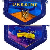 Вимпел в кабіну UKRAINE (пятикутник)